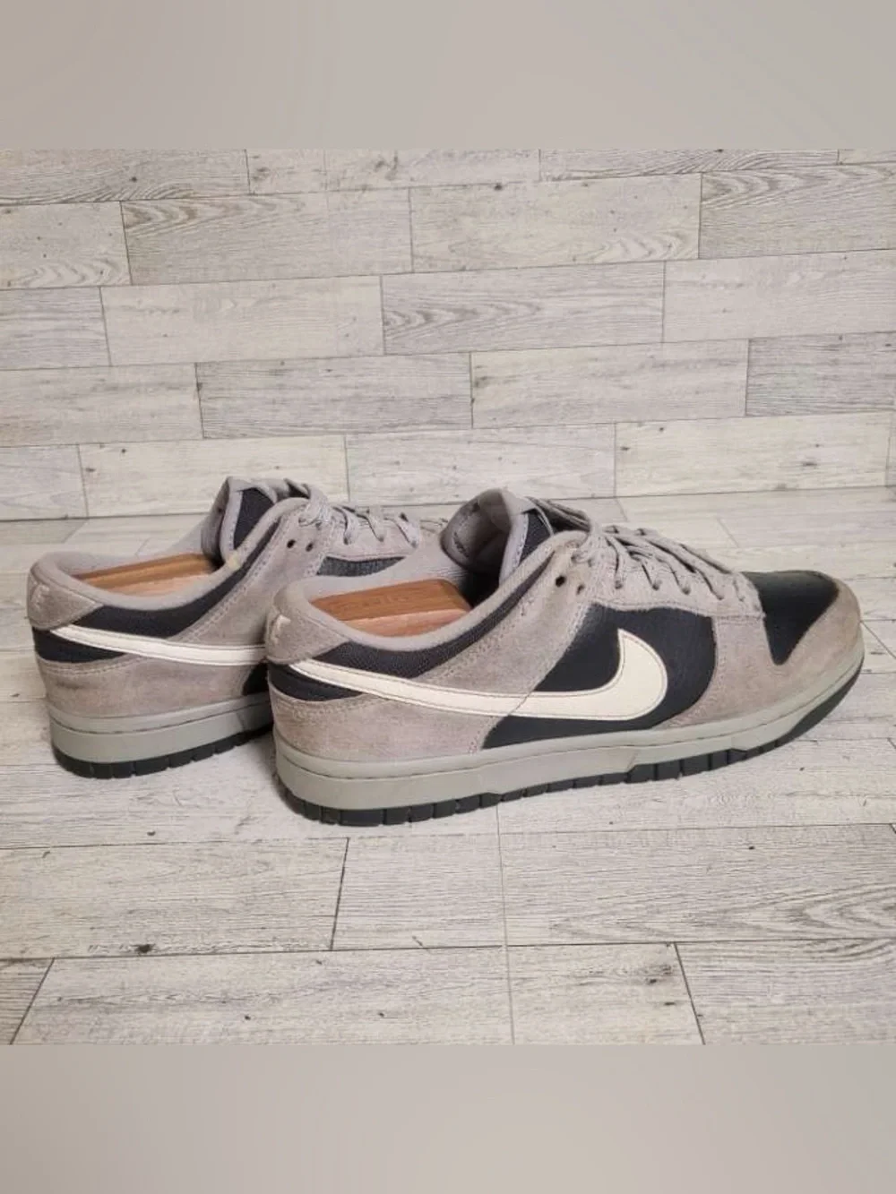 Men’s Nike Dunk Low Light Smoke Gray Anthracite Suede Sneakers Shoes Size 7.5